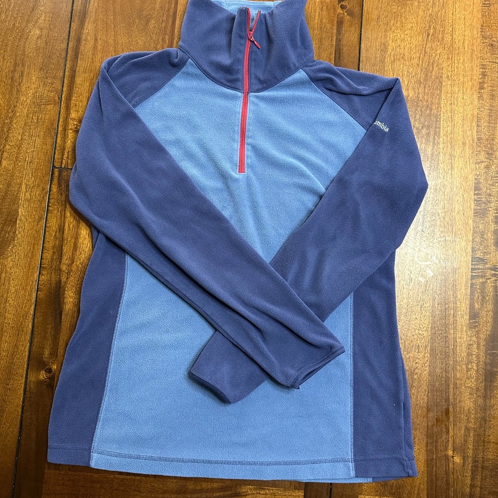 Columbia 1/4 Zip Fleece Pullover – Women’s M, Blue/Red